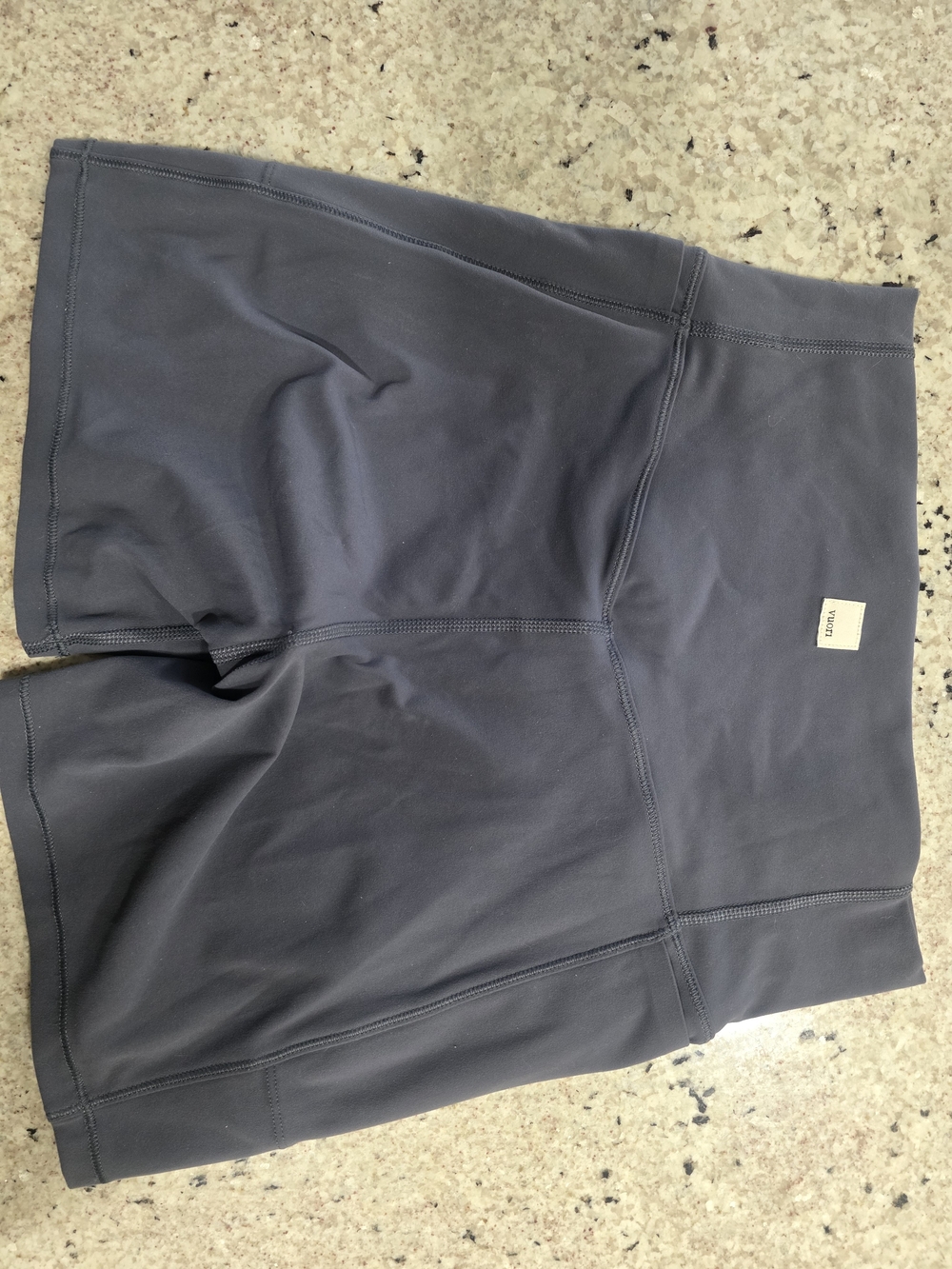 Vuori High-Rise Athletic Shorts in Charcoal Gray